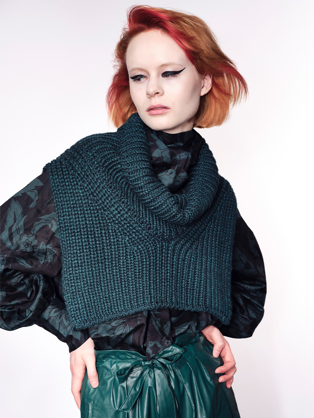 Copper Bob with Colour Block Red Fringe - F.A.M.E. Team - Hybrid Collection